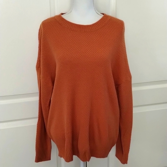 Zenana sweater size large crew neck long sleeve rust orange Fall color Zenana - Picture 1 of 10